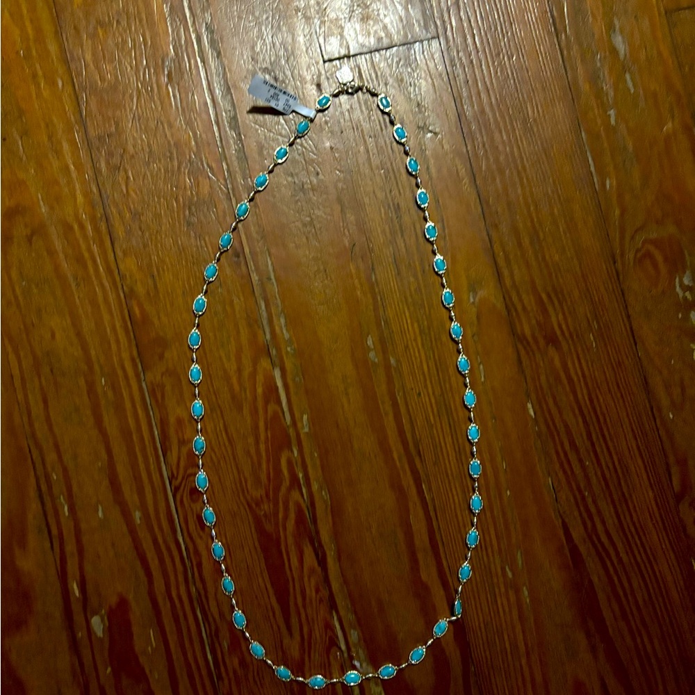 NWT Kendra Scott Gold & Turquoise Chain Pendant Necklace